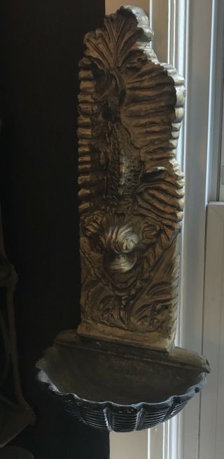 cast iron sea serpent garden wall urn 3