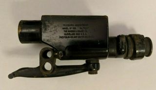 U.  S.  Ww1 Warner Swasey Telescopic Scope / M.  1913 Musket Sight Sniper Scope Vtg