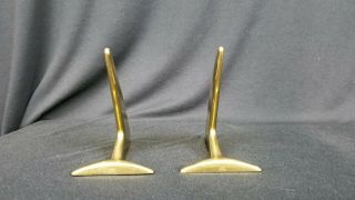 CARL AUBOCK BRASS MID CENTURY MODERN BOOK ENDS MADE IN AUSTRIA 5