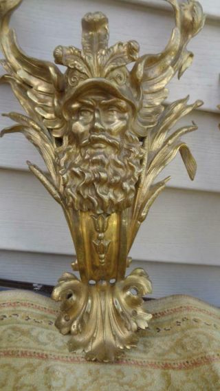 Empire Style Bacchus Face Brass Lamp Wall Sconce,  Set 16x9” Weight 7Lbs Each 2