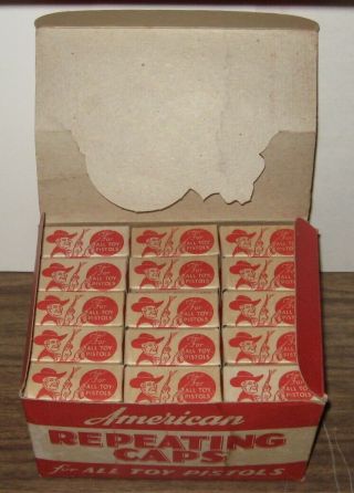 AMERICAN REPEATING PAPER CAPS,  FULL BOX 60 BOXES STORE DISPLAY BOX 2