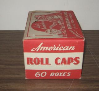 AMERICAN REPEATING PAPER CAPS,  FULL BOX 60 BOXES STORE DISPLAY BOX 3