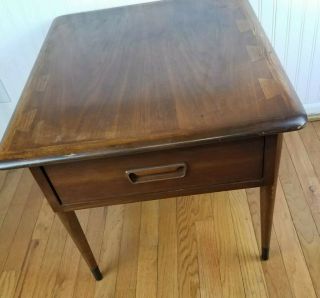 Vintage Lane Acclaim Side Table Accent W Drawer Mid Century Mod Finish