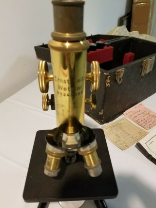 Leitz Wetzlar antique microscope with case 11