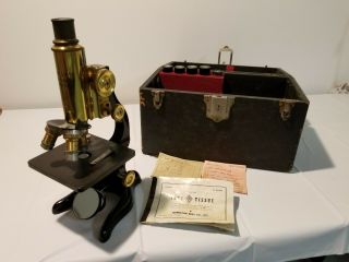 Leitz Wetzlar antique microscope with case 6