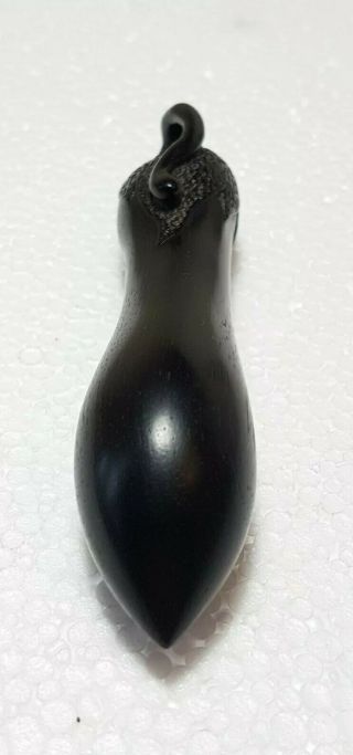 A wonderful Edo Period Sashi Netsuke of An Eggplant/Aubergine. 10