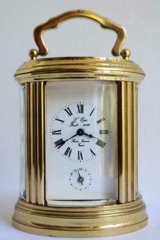 Miniature French Carriage Clock With Alarm By L 