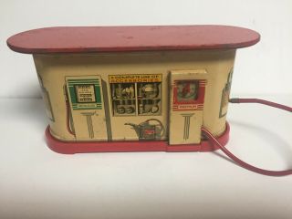 Marx Tin Toy Service Filling Station Gas Pump Island