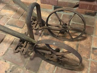 Vintage PLANET JR 2 Star wheel CULTIVATOR w/HANDLES,  slicer blade 5