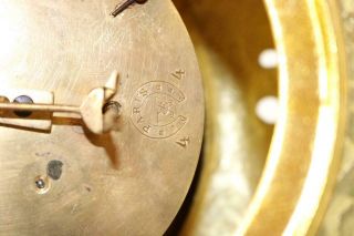 Large Antique 19th c French Gilt Pierced Bronze Mantle Clock Garniture Set 12