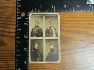 Multi Civil War Generals Cdv Photo From Louisville