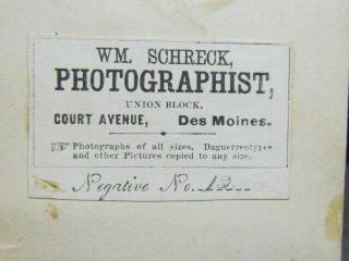 2nd Iowa Infantry soldier autographed cdv photograph 3