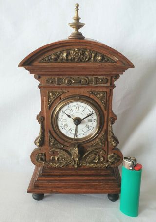 Lenzkirch Alarm Clock Antique 19c Fixed Pendulum Alarm Clock