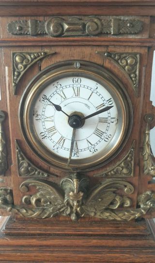 Lenzkirch Alarm Clock Antique 19c Fixed Pendulum Alarm Clock 5