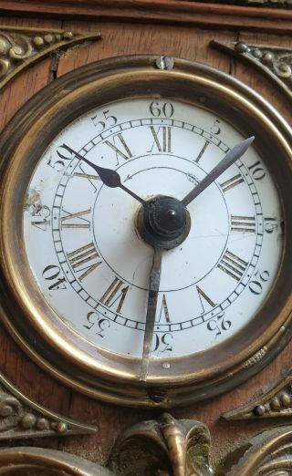 Lenzkirch Alarm Clock Antique 19c Fixed Pendulum Alarm Clock 6