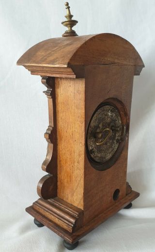 Lenzkirch Alarm Clock Antique 19c Fixed Pendulum Alarm Clock 9
