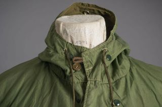 VTG 1960 ' S RAF Military Army Coat Parka Jacket Belted PRENTICE Zipper 4