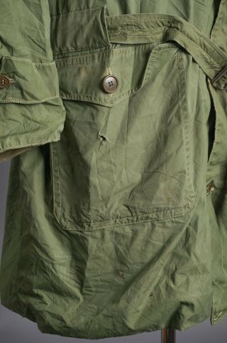 VTG 1960 ' S RAF Military Army Coat Parka Jacket Belted PRENTICE Zipper 5