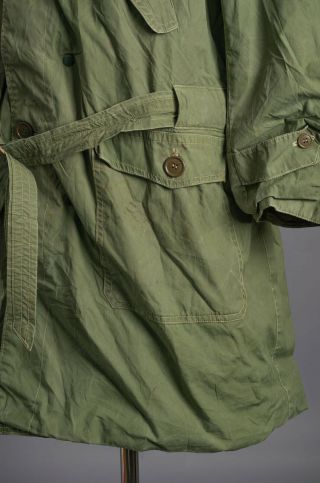 VTG 1960 ' S RAF Military Army Coat Parka Jacket Belted PRENTICE Zipper 6