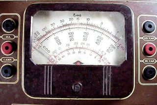 Vintage SUPERIOR Co.  INSTRUMENTS Model PB - 210 AC/DC Multi - Tester in Wood Case 3