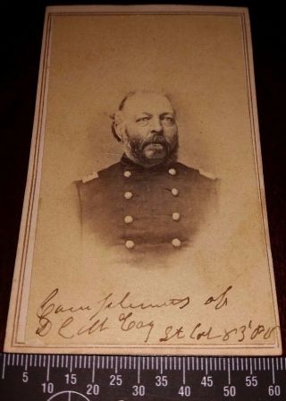 Signed CDV Lt.  Col.  DeWitt C.  M ' Coy 83rd Pennsylvania Civil War Union 3