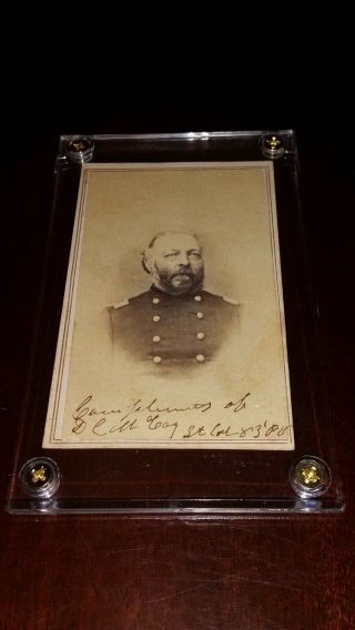 Signed CDV Lt.  Col.  DeWitt C.  M ' Coy 83rd Pennsylvania Civil War Union 4