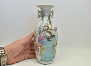Antique Chinese Tongzhi Famille Rose Porcelain Vase with Calligraphy 10