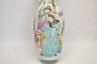 Antique Chinese Tongzhi Famille Rose Porcelain Vase with Calligraphy 5