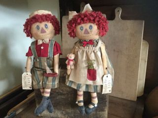 Primitive Raggedy Ann And Andy