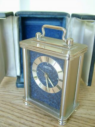 RARE VINTAGE SWISS LOOPING 15 JEWEL 8 DAY CARRIAGE ALARM TRAVEL CLOCK 6