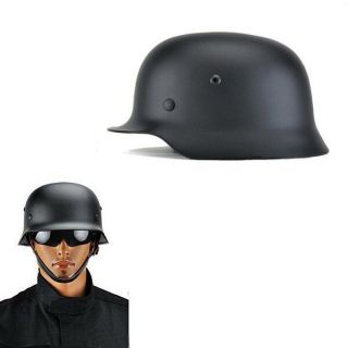 Black Ww2 German Elite Wh Army M35 M1935 Steel Helmet Stahlhelm Retro Stable