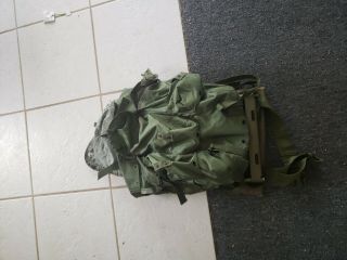 Medium Alice Pack Od Green With Metal Frame And Straps.  Look
