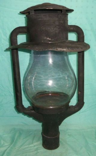 Antique Dietz Pioneer Lantern Street Lamp Large Light Parts Restore