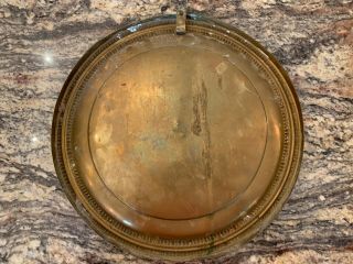 Wonderful Victorian Brass Flue Cover with Oil Painting of Hunting Dog 3