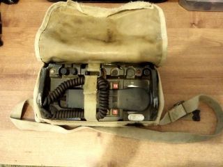 Us Military Army Radio Field Phone Telephone Including The Bag