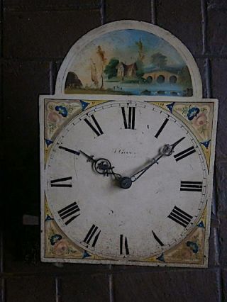 C1820 30hr Longcase Grandfather Clock Dial,  Movement 12x17