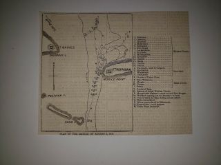 Fort Morgan Fort Gaines Mobile Point Sand Island Civil War 1864 Battle Map Plan