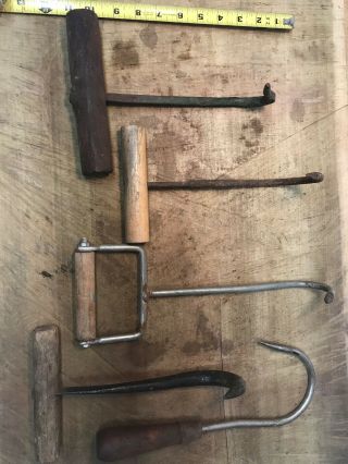Antique Hay Hooks,  Hay Bale Hook/Farm/Farming Tools/Bailing/Primitive/Decor/ 2