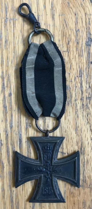 Vintage Wwi 1914 German Iron Cross Medal With Ribbon