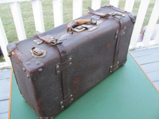 Rare Antique Travelers Leather Bag Suitcase Museum Quality Doctors