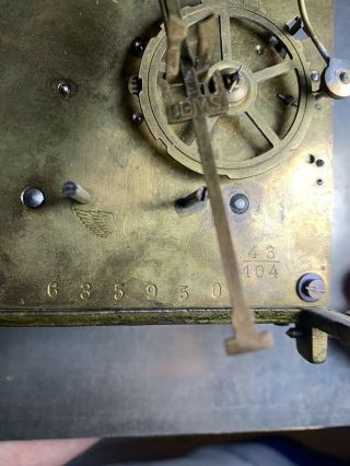 Antique GUSTAV BECKER Kienzle Movement GERMANY Pendulum Chime Wall Clock W/key 8