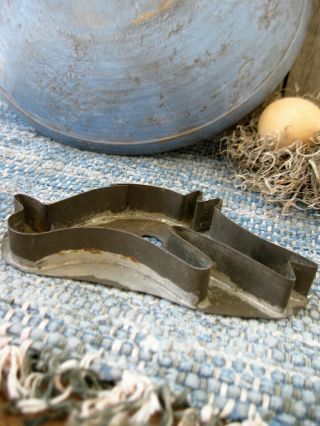 Early Antique Tin Finger Hold Cookie Cutter Primitive Bird 3