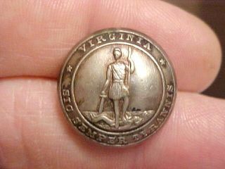 Civil War Confederate? Button Virginia State Seal Undug 20mm