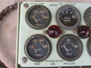 MILITARY TANK (?) INSTRUMENT GAUGE PANEL CLUSTER MILITARY VEHICLE ARMOR 3