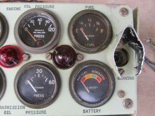 MILITARY TANK (?) INSTRUMENT GAUGE PANEL CLUSTER MILITARY VEHICLE ARMOR 4