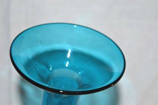 Mid Century Blenko Art Glass Wayne Husted 1956 Aqua Blue Jetsons Decanter 561 6