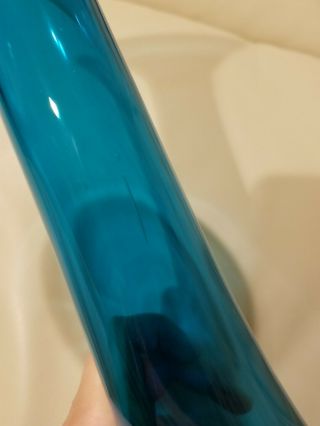 Mid Century Blenko Art Glass Wayne Husted 1956 Aqua Blue Jetsons Decanter 561 8