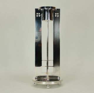 Art Deco Retro Candlestick By Richard Meier For Swid Powell - Silver Plate
