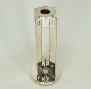 Art Deco Retro Candlestick by Richard Meier for Swid Powell - Silver Plate 2