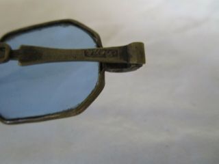 18th C 19th C Antique Eye Glasses Spectacles Blue Sunglass Lenses Bene Maker 3